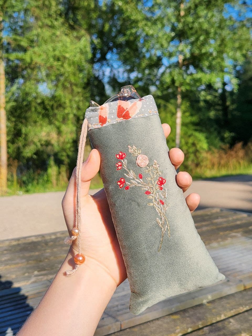 Embroidered Eyewear Pouch - Style 1