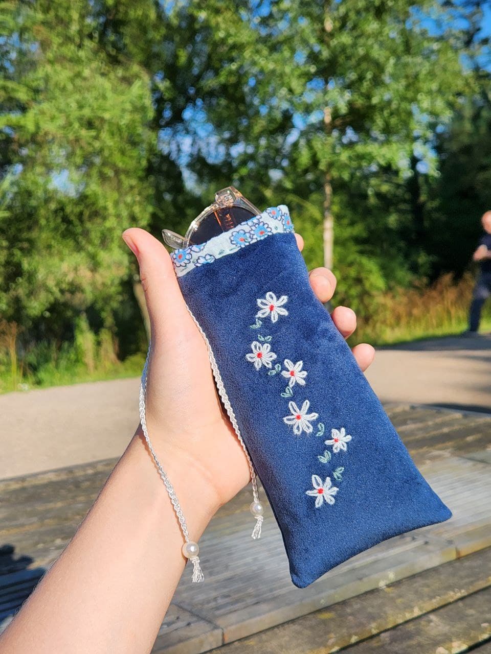 Embroidered Eyewear Pouch - Style 2