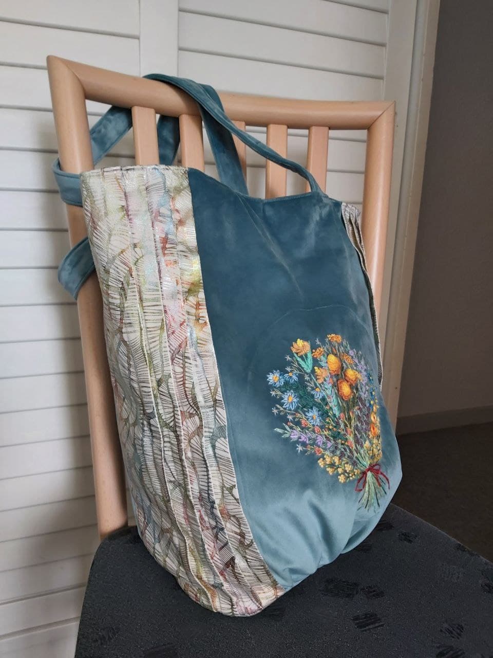 Handmade Light Blue Bag thumbnail 2